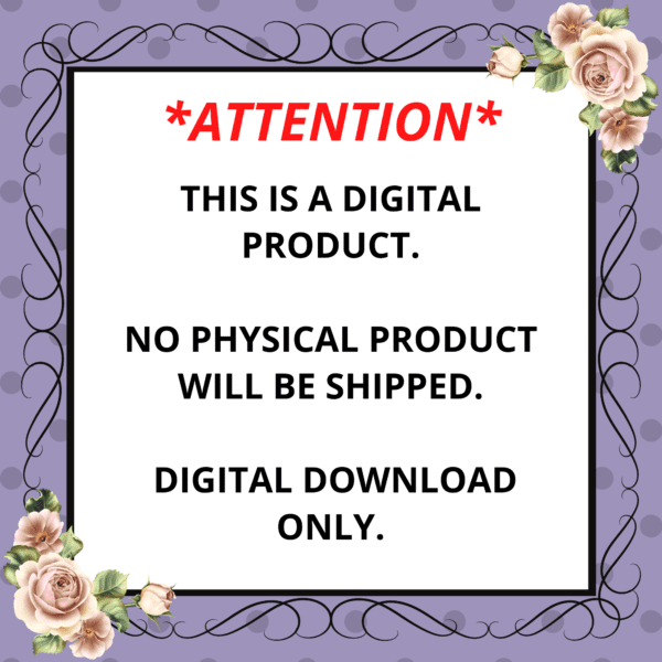 attention this is a digital product