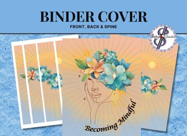 becoming mindful binder cover, front, back & spine