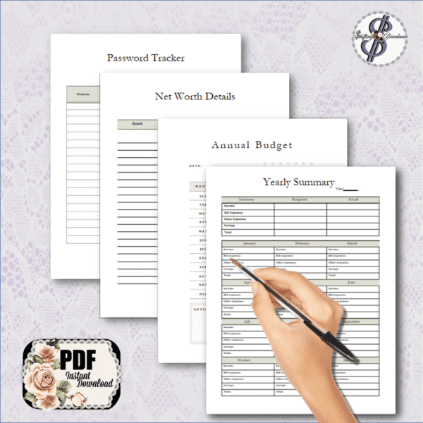 budget planner interior pages