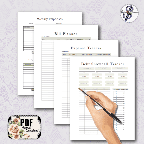 budget planner interior pages