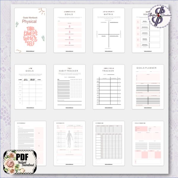 goal setting planner interior pages