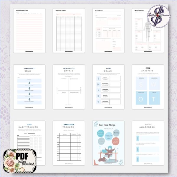 goal setting planner interior pages