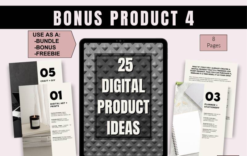 Bonus Product 4 - 25 digital product ideas