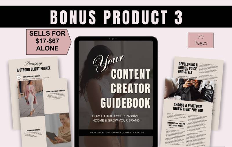 Bonus Product 3 Your content creator guidebook