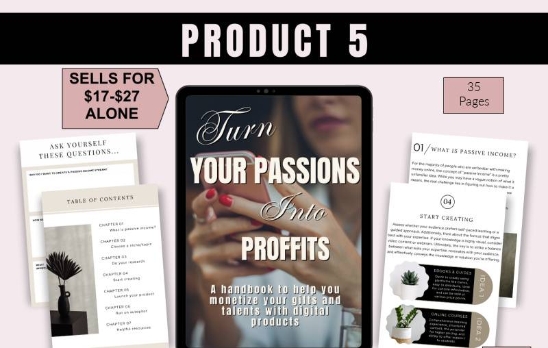 Product 5 Turn your passions into profits